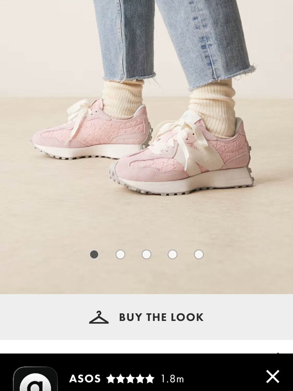 New Balance Pink Lace Athletic Sneakers